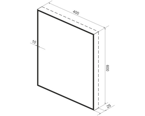 Зеркало 40x60 см черный матовый Wellsee 7 Rays’ Spectrum 172200780