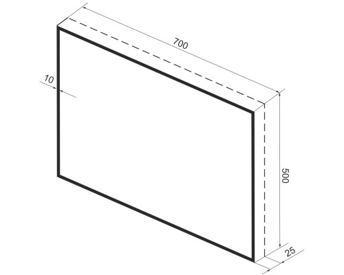 Зеркало 70x50 см черный матовый Wellsee 7 Rays’ Spectrum 172200870