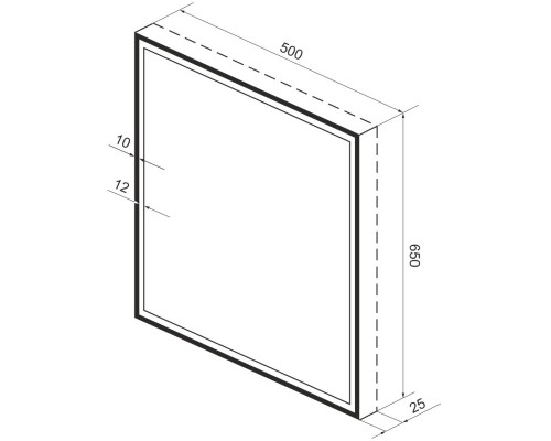 Зеркало 50x65 см черный матовый Wellsee 7 Rays’ Spectrum 172201160