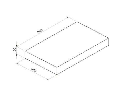 Столешница 80 см черный матовый Wellsee Genuine Tree 162021000