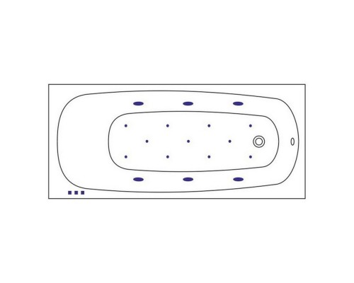 Акриловая гидромассажная ванна 170x75 см Whitecross Layla 0102.170075.100.RELAX.CR Elit-san.ru