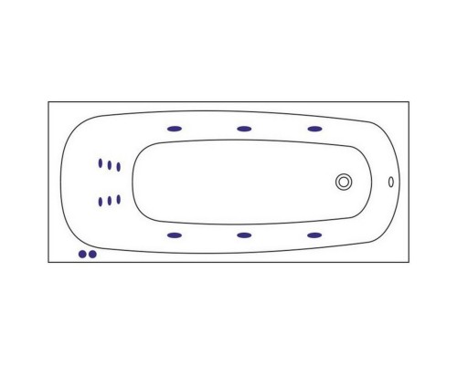 Акриловая гидромассажная ванна 180x80 см Whitecross Layla 0102.180080.100.LINE.BR Elit-san.ru