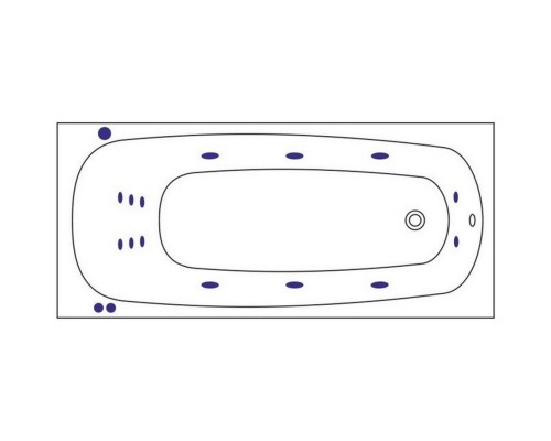 Акриловая гидромассажная ванна 180x80 см Whitecross Layla 0102.180080.100.SMART.GL Elit-san.ru