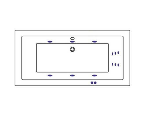 Акриловая гидромассажная ванна 170x80 см Whitecross Savia Duo 0103.170080.100.LINE.CR Elit-san.ru