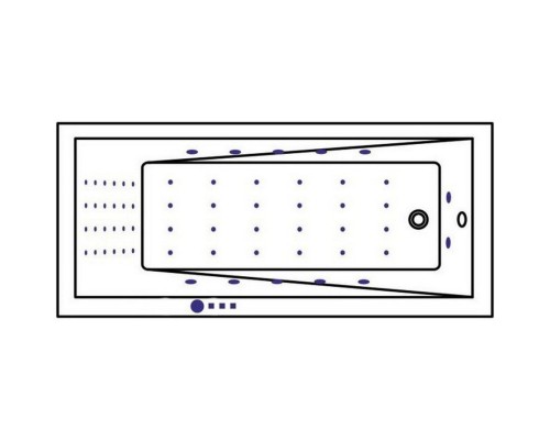 Акриловая гидромассажная ванна 159,5x80 см Whitecross Wave 0101.160080.100.NANO.CR Elit-san.ru