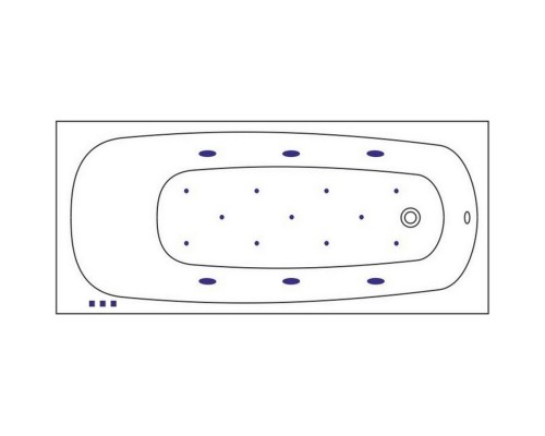 Акриловая гидромассажная ванна 180x80 см Whitecross Layla Slim 0122.180080.100.RELAX.GL Elit-san.ru