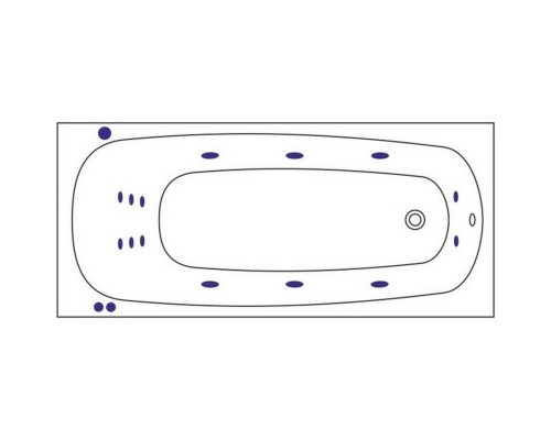 Акриловая гидромассажная ванна 180x80 см Whitecross Layla Slim 0122.180080.100.SMART.GL Elit-san.ru