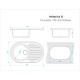 Кухонная мойка Zett Lab Модель 11 светло-серый матовый T011Q010