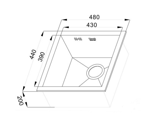 Кухонная мойка Zorg Inox X-4844