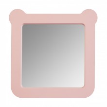 Зеркало КАСПЕР МИШКА, квадратное, розовый матовый