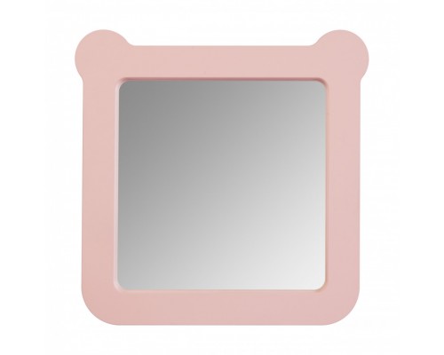 Зеркало КАСПЕР МИШКА, квадратное, розовый матовый