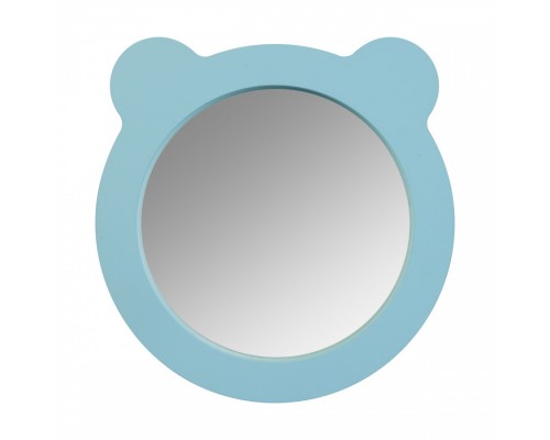 Зеркало КАСПЕР МИШКА , круглое, голубой матовый