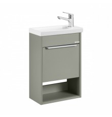 Тумба с раковиной AQUATON Хоуп 40 подвесная, 1 ящик, хаки