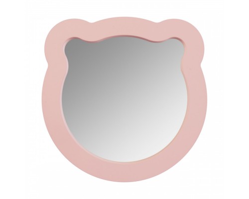Зеркало КАСПЕР МИШКА, фигурное, розовый матовый
