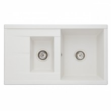 Мойка для кухни  Делия 87 870x510x218 мм, прямоуг. с крылом и доп. чашей, жемчуг