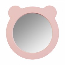 Зеркало КАСПЕР МИШКА , круглое, розовый матовый