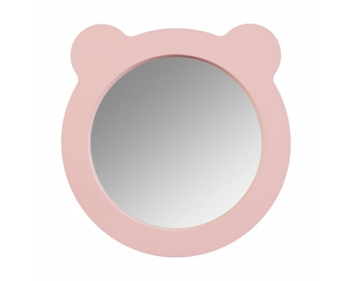 Зеркало КАСПЕР МИШКА , круглое, розовый матовый