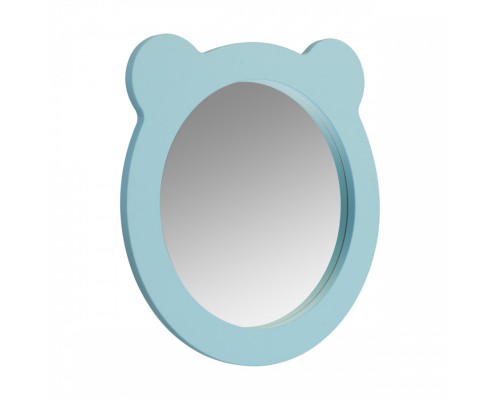 Зеркало КАСПЕР МИШКА , круглое, голубой матовый
