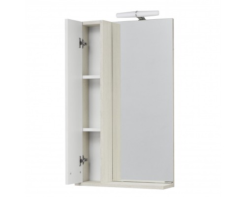 Зеркальный шкаф БЕККА 50, белый, дуб сомерсет