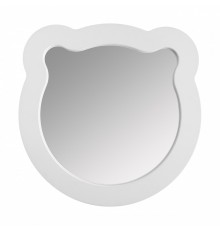 Зеркало КАСПЕР МИШКА, фигурное, белый матовый