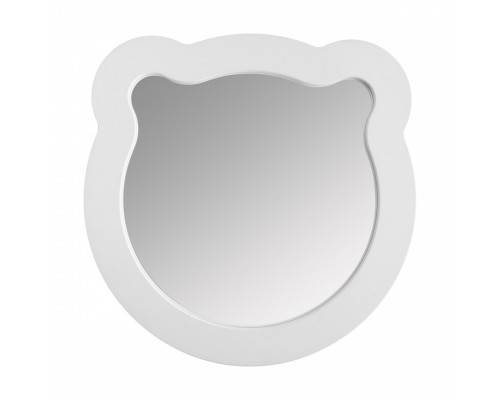 Зеркало КАСПЕР МИШКА, фигурное, белый матовый