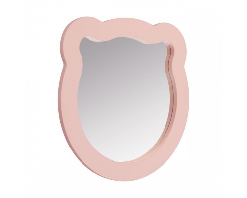 Зеркало КАСПЕР МИШКА, фигурное, розовый матовый