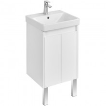 Тумба с раковиной AQUATON Сканди Doors 45 1A2787K0SD010 белый глянец/белый матовый