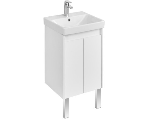 Тумба с раковиной AQUATON Сканди Doors 45 1A2787K0SD010 белый глянец/белый матовый