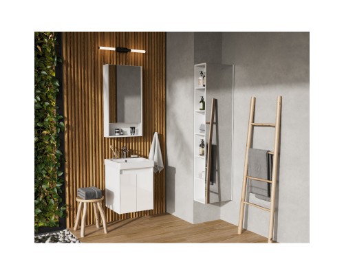 Тумба с раковиной AQUATON Сканди Doors 45 1A2787K0SD010 белый глянец/белый матовый