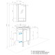 Тумба с раковиной AQUATON Сканди Doors 45 1A2787K0SD010 белый глянец/белый матовый