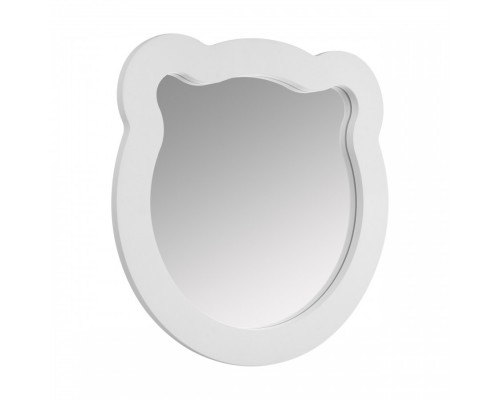 Зеркало КАСПЕР МИШКА, фигурное, белый матовый