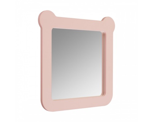 Зеркало КАСПЕР МИШКА, квадратное, розовый матовый