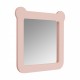 Зеркало КАСПЕР МИШКА, квадратное, розовый матовый