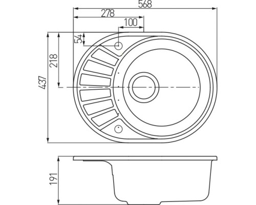 Кухонная мойка кофе Акватон Чезана 1A711232CS280