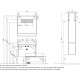 Зеркало белый глянец/таксония темная 80x85 см Акватон Капри 1A230402KPDB0