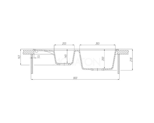 Кухонная мойка Акватон Делия латте 1A716232DE260