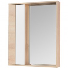Зеркальный шкаф 60x85,2 см белый глянец/дуб эврика Акватон Бостон 1A240202BN010