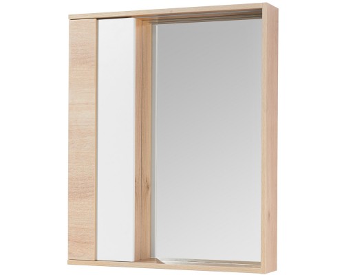 Зеркальный шкаф 60x85,2 см белый глянец/дуб эврика Акватон Бостон 1A240202BN010
