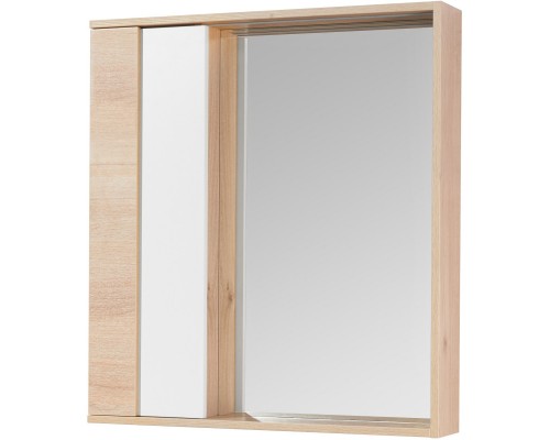 Зеркальный шкаф 75x85,2 см белый глянец/дуб эврика Акватон Бостон 1A240302BN010