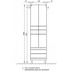 Пенал напольный с бельевой корзиной белый Акватон Альтаир 1A041803AR010