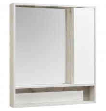 Зеркальный шкаф 80x91 см белый глянец/дуб крафт Акватон Флай 1A237702FAX10