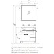 Зеркало 80x80 см Акватон Рико 1A216502RI010