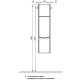 Пенал подвесной белый глянец/ясень коимбра L Акватон Инфинити 1A192303IFSCL