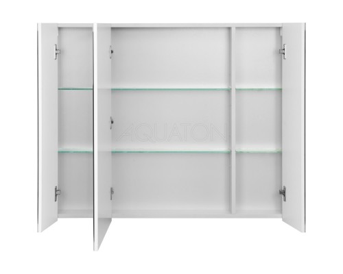 Зеркальный шкаф 100x81 см белый глянец Акватон Нортон 1A249302NT010