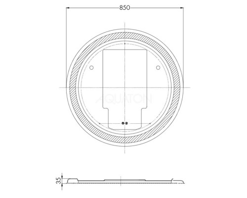 Зеркало 85x85 см Акватон Анелло 1A260802AK010