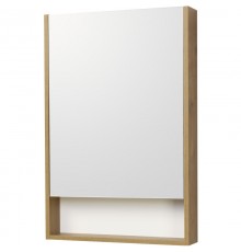 Зеркальный шкаф 55x85 см белый матовый/дуб рустикальный L/R Акватон Сканди 1A252102SDZ90