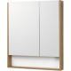 Зеркальный шкаф 70x85 см белый матовый/дуб рустикальный Акватон Сканди 1A252202SDZ90