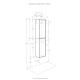 Шкаф одностворчатый подвесной 35x80 см белый глянец/дуб верона Акватон Сканди 1A255003SDB20