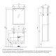 Комплект мебели белый глянец/грецкий орех 60 см Акватон Рене 1A258501NRC80 + 1WH302421 + 1A222302NR010