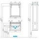 Зеркало 65x80,3 см дуб белый Акватон Леон 1A187102LBPS0